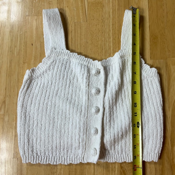 Weekend Los Angeles | NWOT White Crop Knit Tank In White | XS - Picture 11 of 12